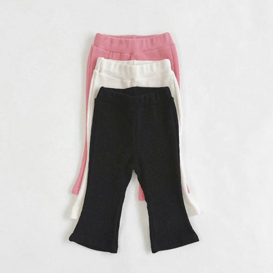 Ribbed Ivory Bootcut Pants