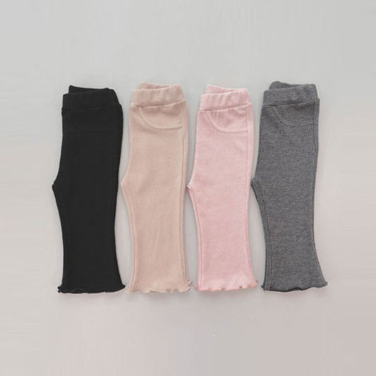 Ribbed Bootcut Pants
