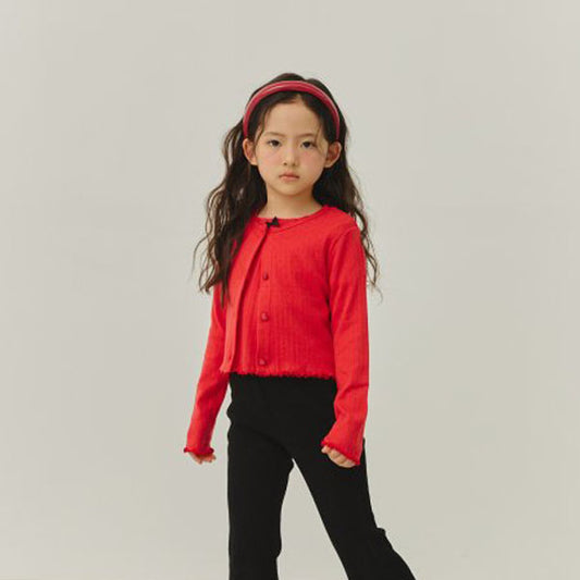 Eyelet Ribbed Cardigan