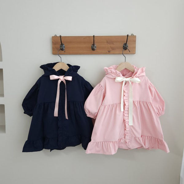 Frill Zip-Up Coat