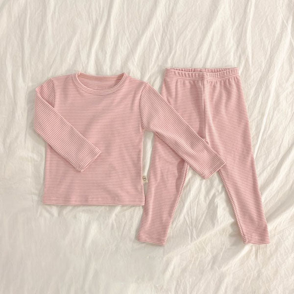 Peach Warm Stripe Loungewear