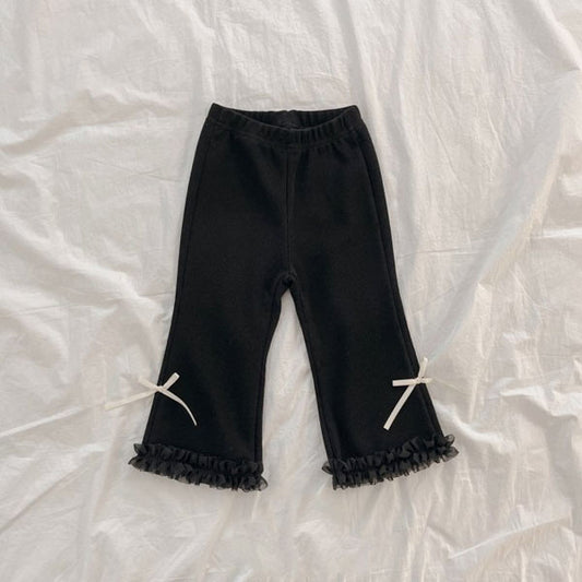 Lace Ribbon Bootcut Pants