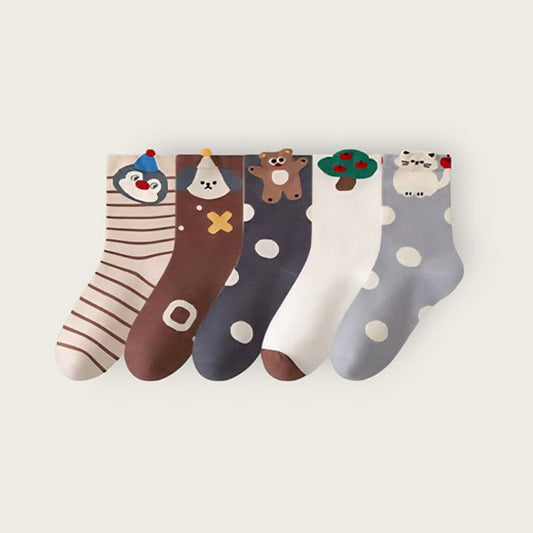 Cone Animal 5-Piece Socks Set