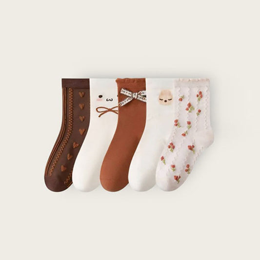 Ribbon Eye 5-Piece Socks Set
