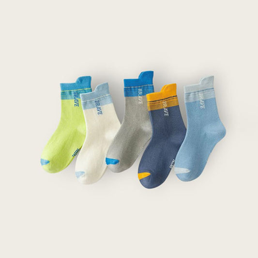 Two-Tone Brave 5-Piece Socks Set