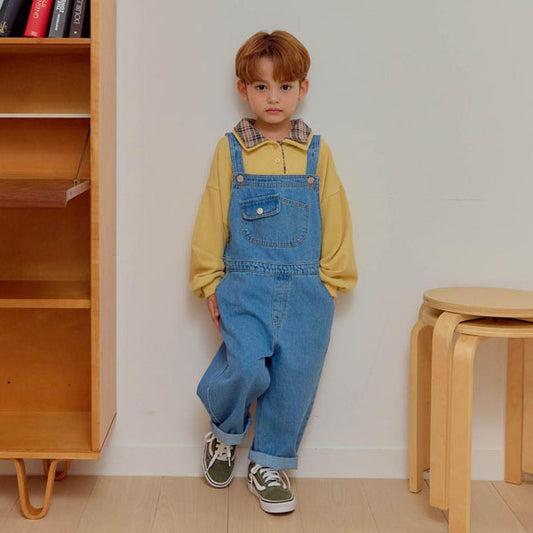 Pocket Denim Overalls