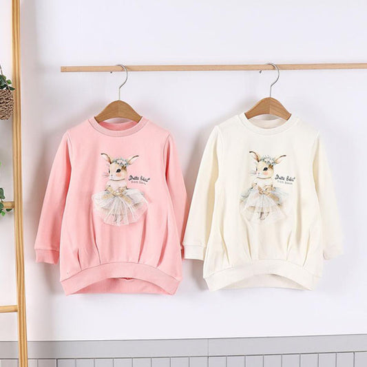 Vestido largo tipo camiseta con estampado de conejito en jacquard