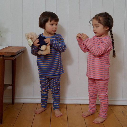 Conjunto de pijama de rayas