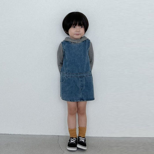 Vestido con espalda de mezclilla