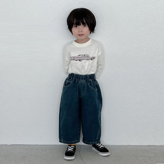 Back Pocket Denim Pants