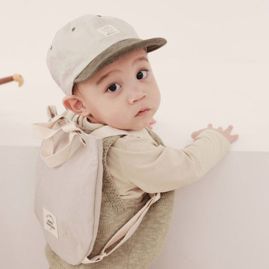 Peach Color-Block Soft Brim Hat