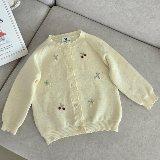 Mini cárdigan de cerezas