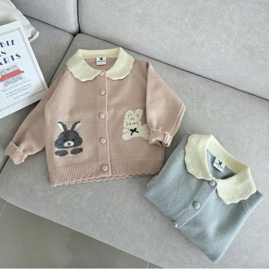 Cárdigan con cuello de cómic