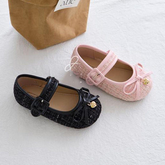 BB456 Tweed Buckle Flats