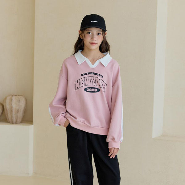 New York Color Block Collar Tee