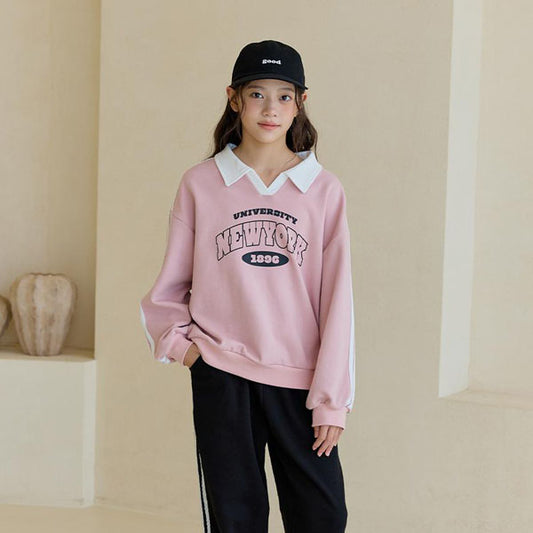 New York Color Block Collar Tee