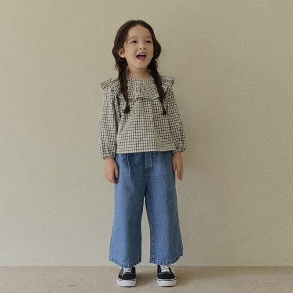 Ribbon Falling Denim Pants