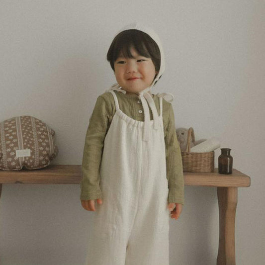 Camiseta acanalada color crema