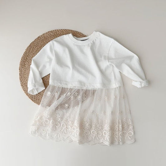 Punching Lace Long Tee