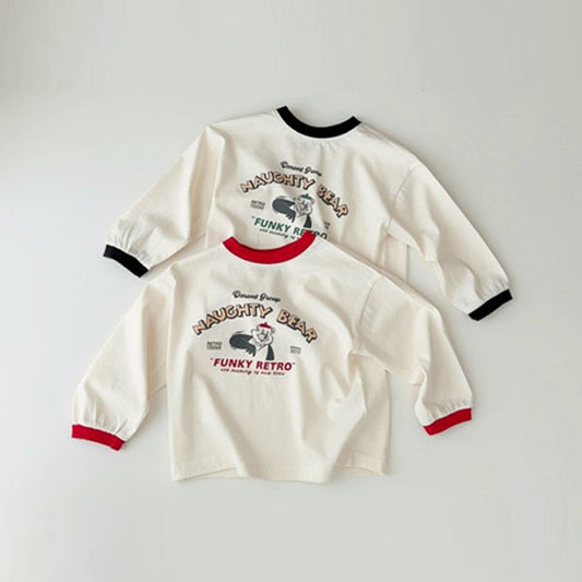 Cuff Contrast Print Tee