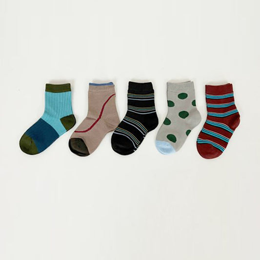 Dot Line Socks Set