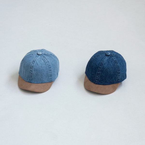 Short Brim Denim Ball Cap