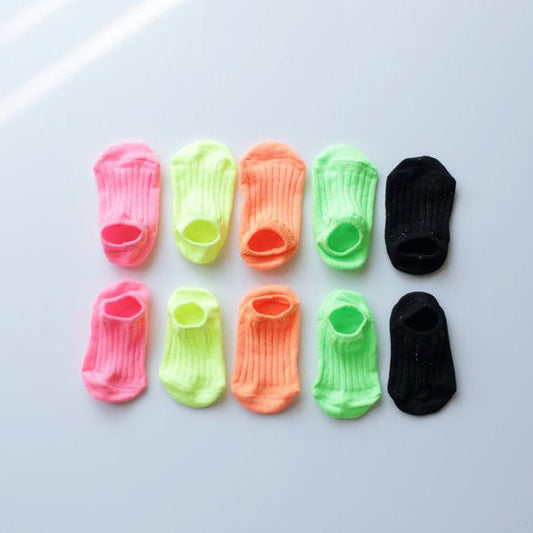 Neon No-Show Socks (5P)