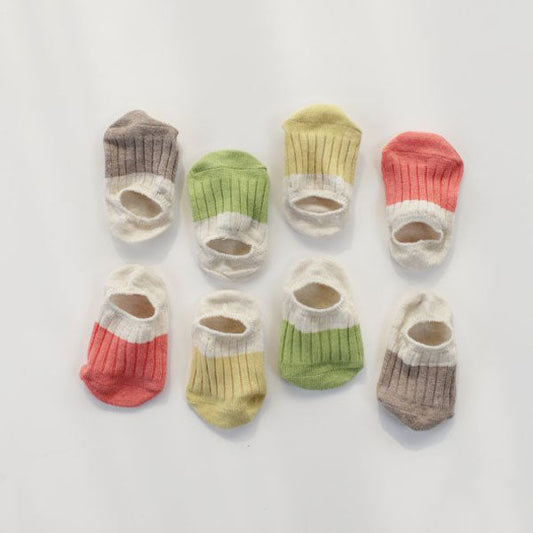 Melange Two-Tone No-Show Socks (4P)