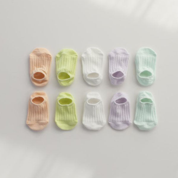 Pastel No-Show Socks (5P)