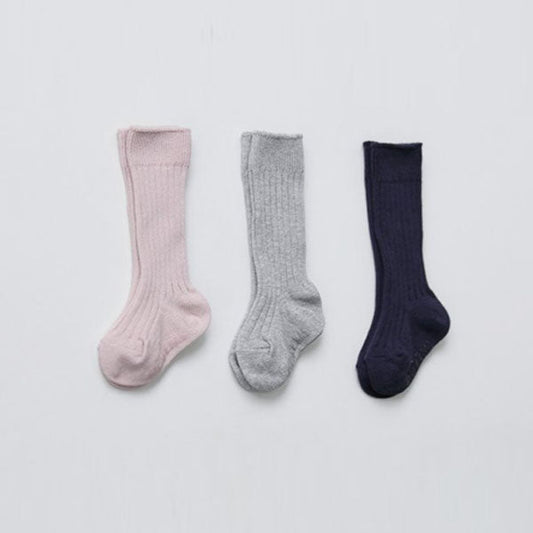 Ribbed Knee Socks Pink Set (3P)