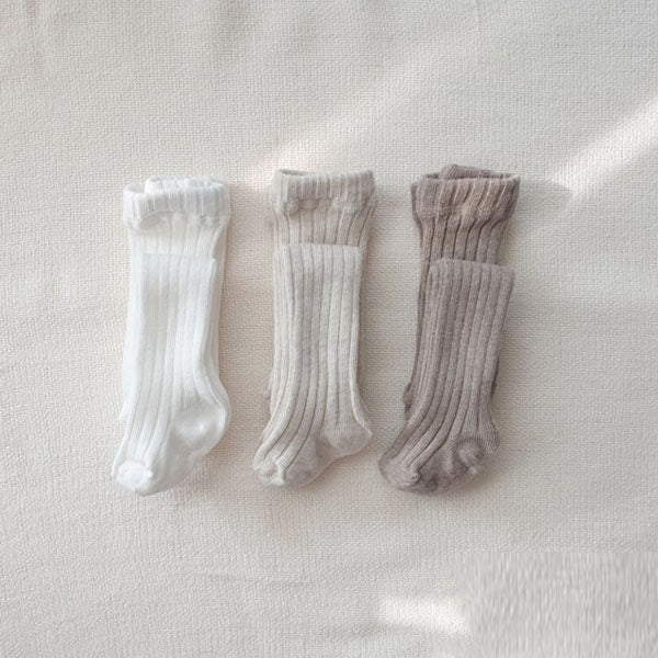 Ribbed Tights Oatmeal (1P)