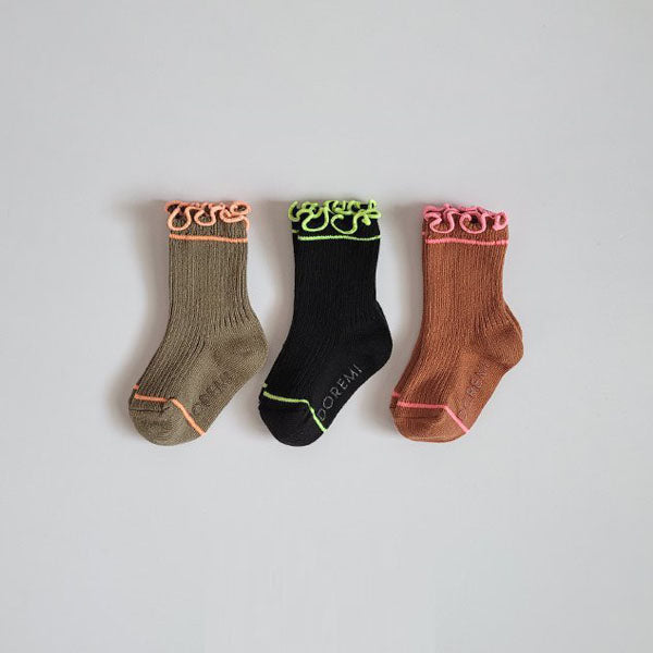 Neon Frill Socks (3P)