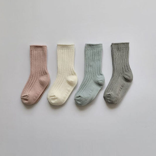 Marshmallow Rib Socks (4P)