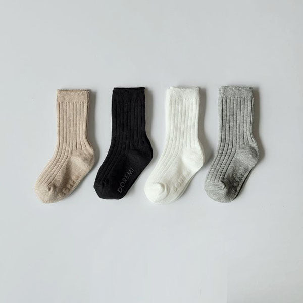 Basic Rib Socks (4P)