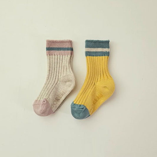 Sand Thick Socks Oatmeal Set (2P)