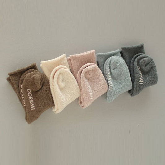 Fleece Roll Socks Pink (5P)