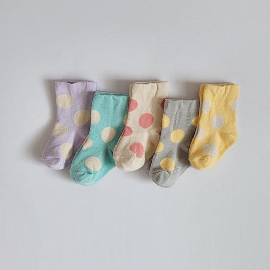 Chewing Dot Socks (5P)