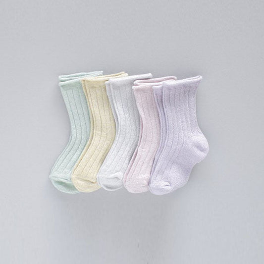 Pastel Glitter Rolling Socks (5P)
