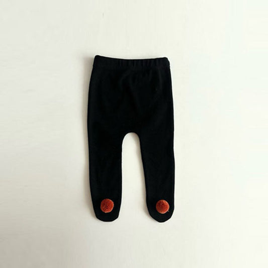 Halloween Pom-Pom Ribbon Tights