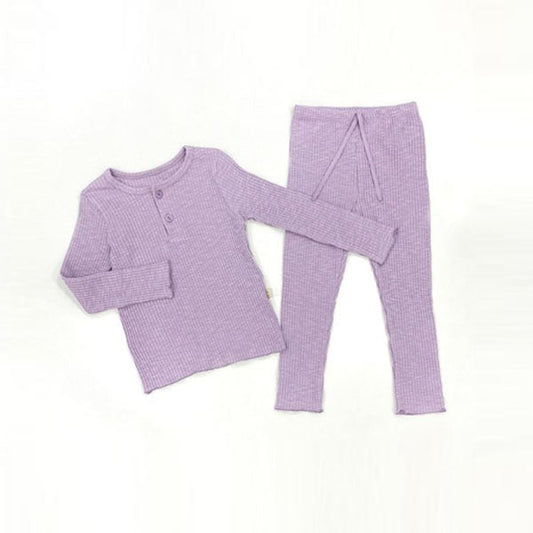 (Special Price) Modal Button Ribbed Loungewear