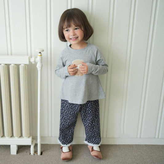 Small Floral Waffle Pants