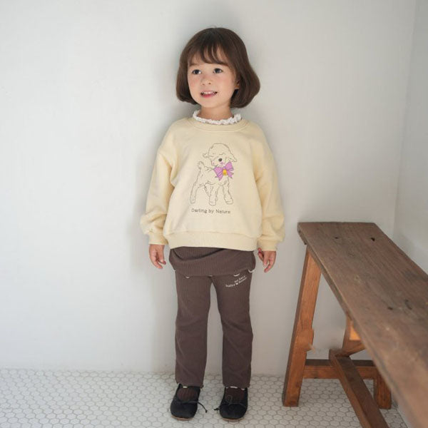 Ribbed Shirring Set-up Pants