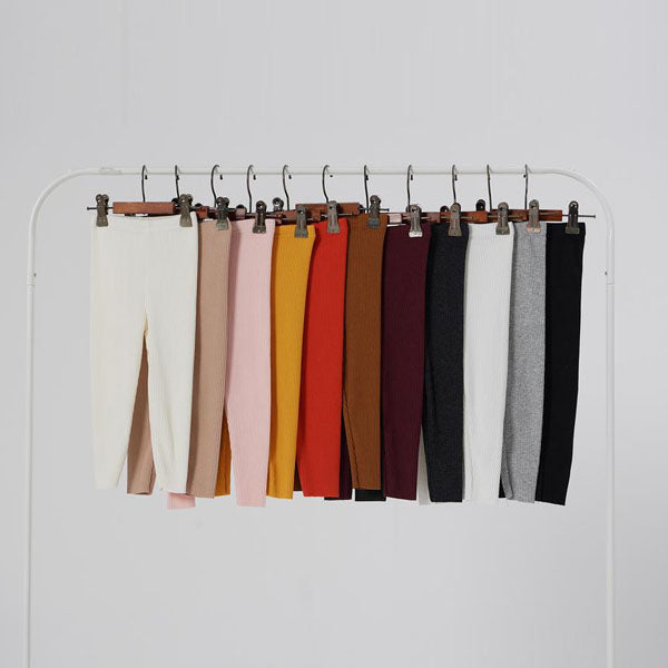 25 Fall Cut Ribbed Leggings