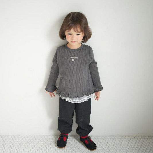 Pin Dot Frill T-shirt