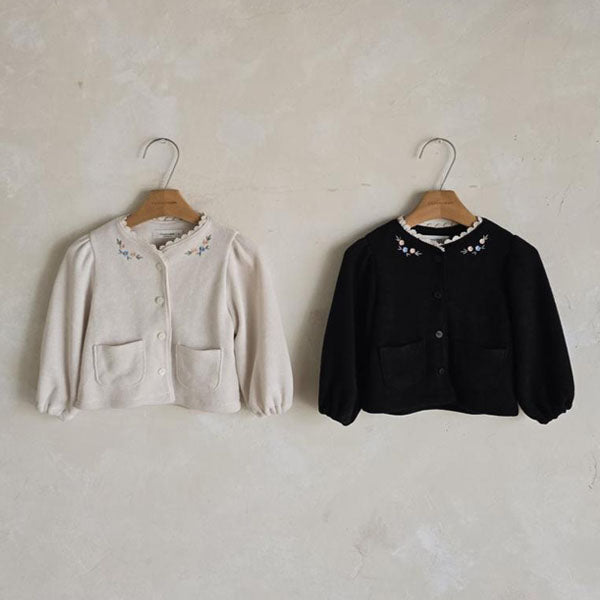 Embroidered Knit Cardigan