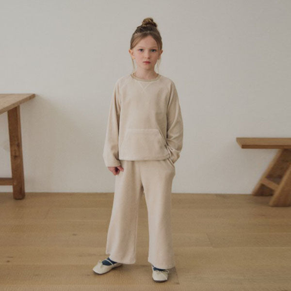 Milo Set Korean toddler set in cream made in Korea