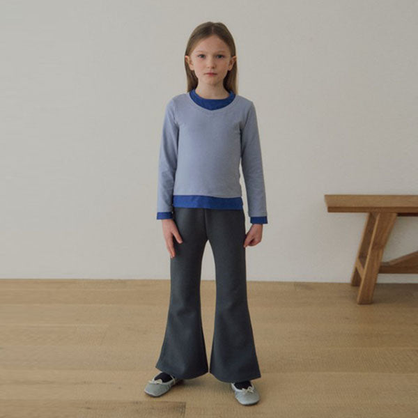 Sey Slit Pants Korean toddler pants in blue made in Korea