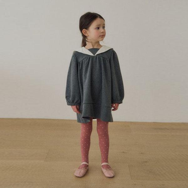 School Dress Korean toddler dress in charcoal made in Korea