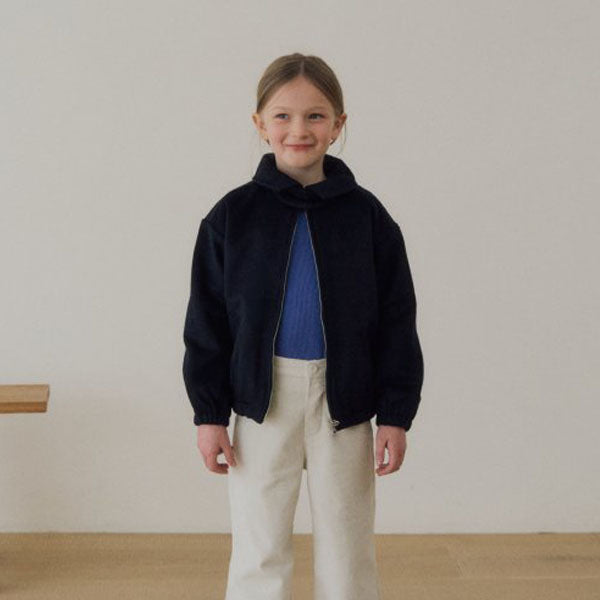 Cashmere Bomber Jacket Korean toddler jacket in gray made in Korea