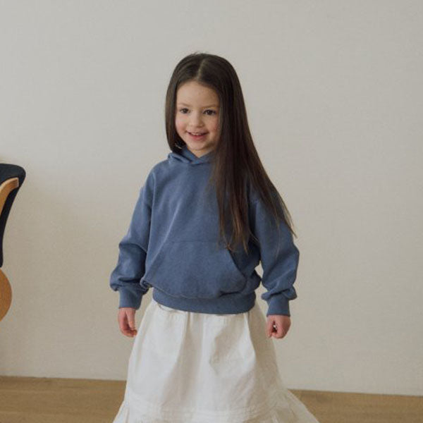 Pigment Hoodie Korean toddler sweater in navy blue made in Korea